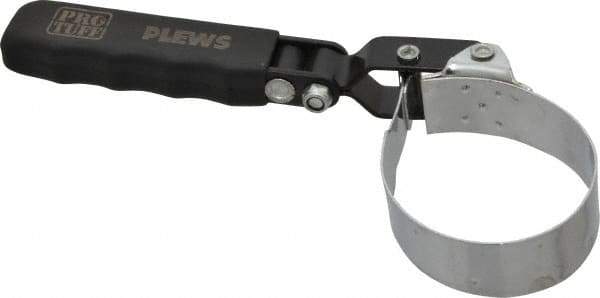 Plews - 2-1/4 to 2-9/16" Diam, Swivel Handle CompactOil Filter Wrench - Steel, For Use with Filters from 2-1/4 to 2-9/16" - Caliber Tooling