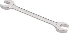 Armstrong - 5/8" x 3/4" Standard Open End Wrench - 7-7/8" OAL, Double End, Chrome Finish, 15° Head Angle - Caliber Tooling