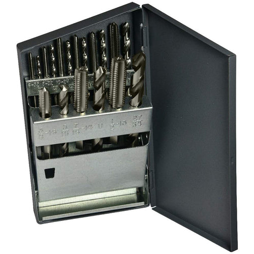 GT/VTD 18 Piece 303 Hand Tap/Jobber Drill Set - Exact Industrial Supply