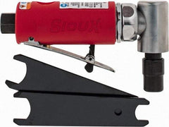 Sioux Tools - 1/4" Collet, Angle Handle, Straight Air Die Grinder - 20,000 RPM, Front Exhaust, 16 CFM, 0.3 hp, 6.21 bar, 1/4 NPT - Caliber Tooling