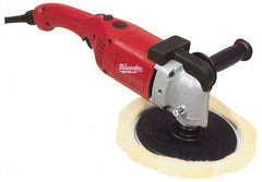 Milwaukee Tool - 7" Pad Diam, 2,800 RPM, Handheld Electric Polisher - 5/8-11" Spindle Thread, 11 Amps, 120 Volts - Caliber Tooling