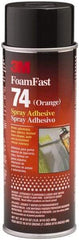 3M - 24 oz Aerosol Orange Spray Adhesive - High Tack, 170°F Heat Resistance, 40 Sq Ft Coverage, Medium Strength Bond, 15 min Max Bonding Time, Flammable, Series 74 - Caliber Tooling