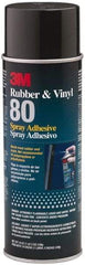 3M - 19 oz Aerosol Yellow Spray Adhesive - High Tack, 300°F Heat Resistance, 28 Sq Ft Coverage, High Strength Bond, 30 min Max Bonding Time, Flammable, Series Rubber & Vinyl 80 - Caliber Tooling