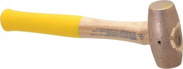 Cook Hammer - 2 Lb Head Nonsparking Mallet - 13" OAL, Wood Handle - Caliber Tooling