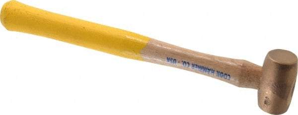 Cook Hammer - 1/2 Lb Head Nonsparking Mallet - 12" OAL, Wood Handle - Caliber Tooling