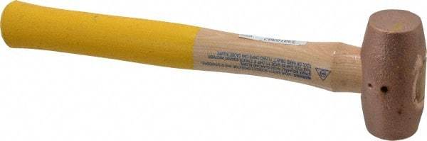 Cook Hammer - 1-1/2 Lb Head Nonsparking Mallet - 13" OAL, Wood Handle - Caliber Tooling