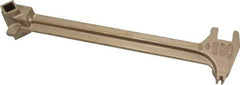 Ampco - 15" Long Aluminum Bronze Drum Plug Wrench - For Use with 22 Different Bungs, Nonsparking - Caliber Tooling