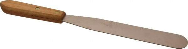 Ampco - 1-1/2" Wide Nickel Copper Spatula - Stiff, Wood Handle, 14" OAL - Caliber Tooling