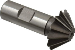 Keo - 1-1/2" Diam x 1/2" Width of Cut, 45° Included Angle, Shank Connection, High Speed Steel Single Angle Cutter - 3/4" Shank Diam, 2-3/4" Overall Length, Right Hand Cut, Uncoated - Caliber Tooling