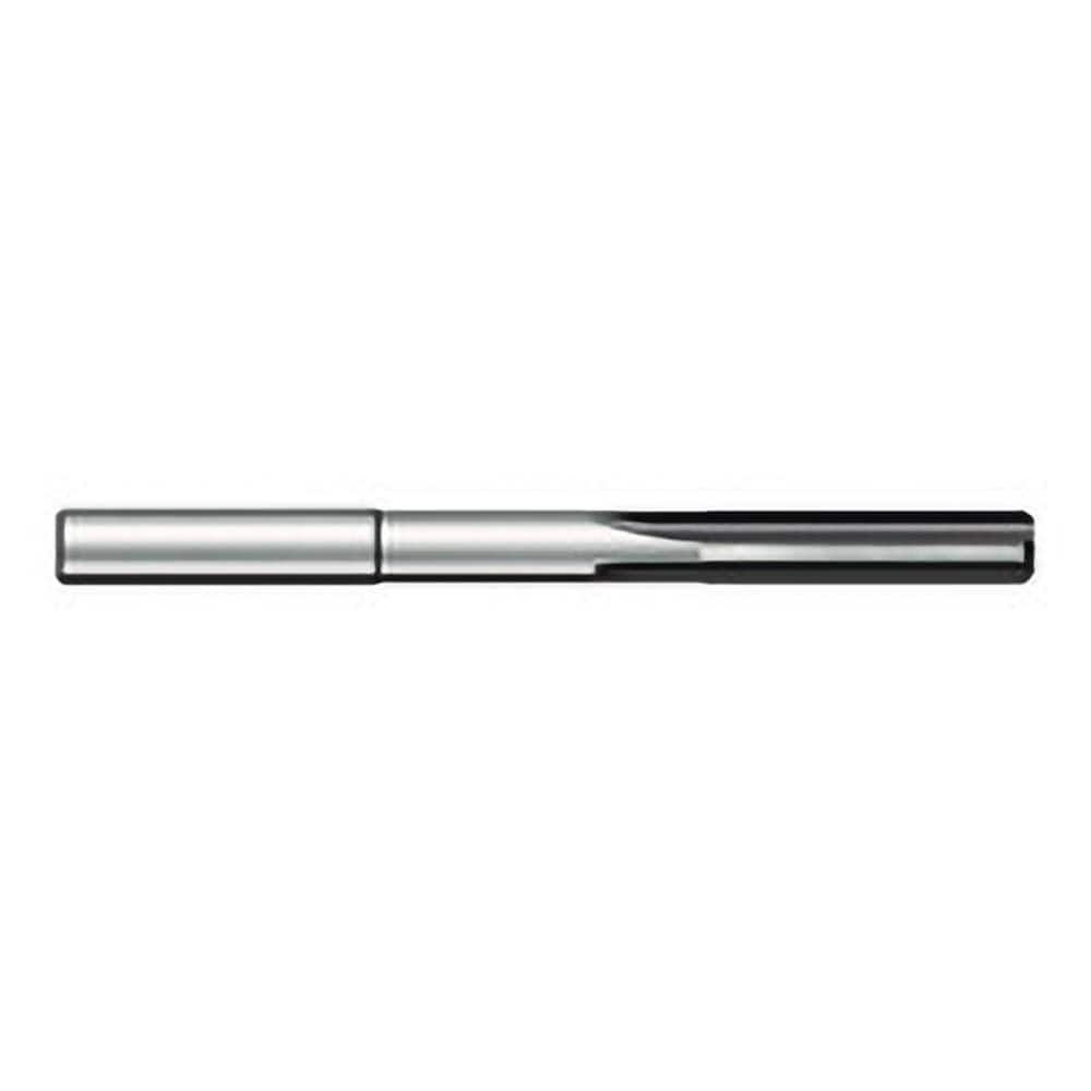 Chucking Reamer: 0.241″ Dia, 3″ OAL, 1″ Flute Length, Straight Shank, Solid Carbide 4 Flute