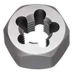 Titan USA - Hex Rethreading Dies; Thread Size: 7/8-9 ; Hex Size (Inch): 1-5/8 ; Material: Carbon Steel ; Thread Direction: Right Hand ; Thread Standard: UNC ; Thickness (Inch): 7/8