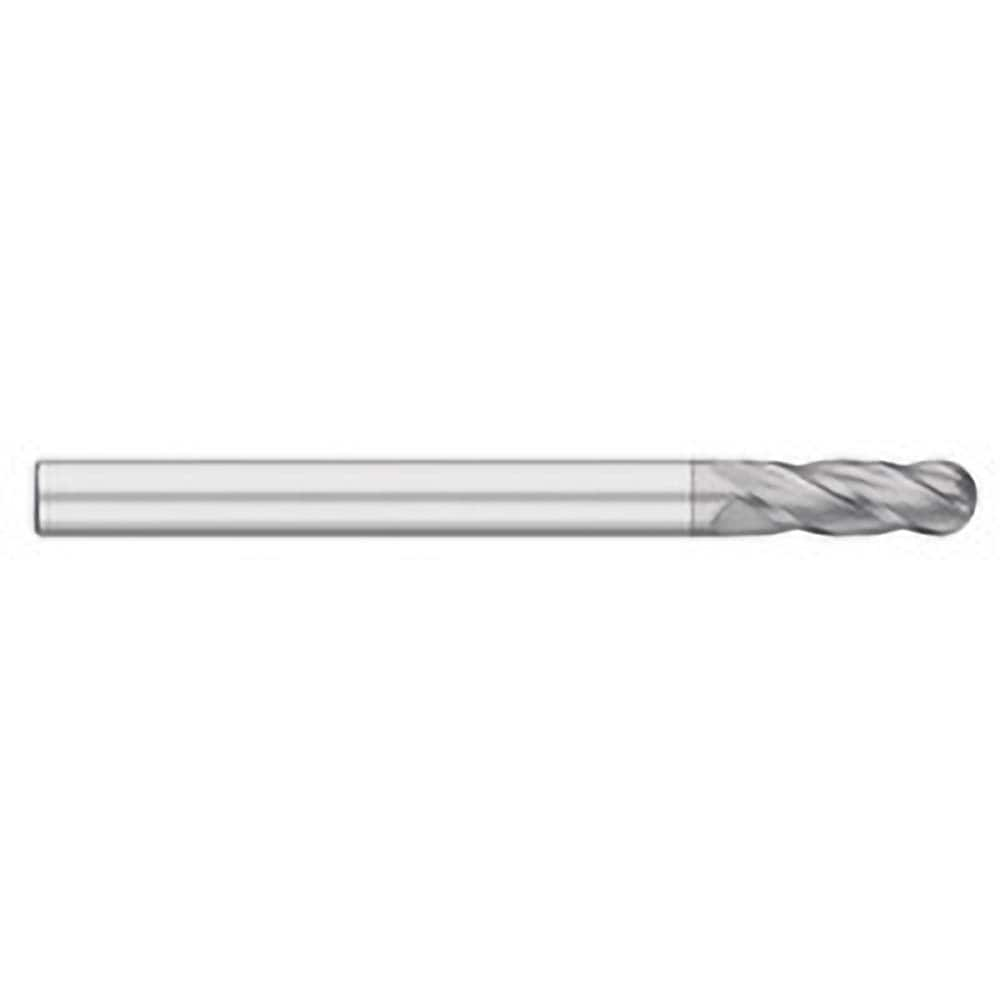 Titan USA - Ball End Mills; Mill Diameter (Inch): 1 ; Mill Diameter (Decimal Inch): 1.0000 ; Number of Flutes: 4 ; Length of Cut (Inch): 4 ; Length of Cut (Decimal Inch): 4.0000 ; Material: Solid Carbide - Exact Industrial Supply