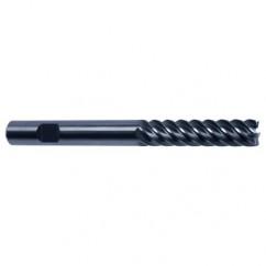 10mm Dia. - 100mm OAL - 45° Helix Bright Carbide End Mill - 6 FL - Caliber Tooling