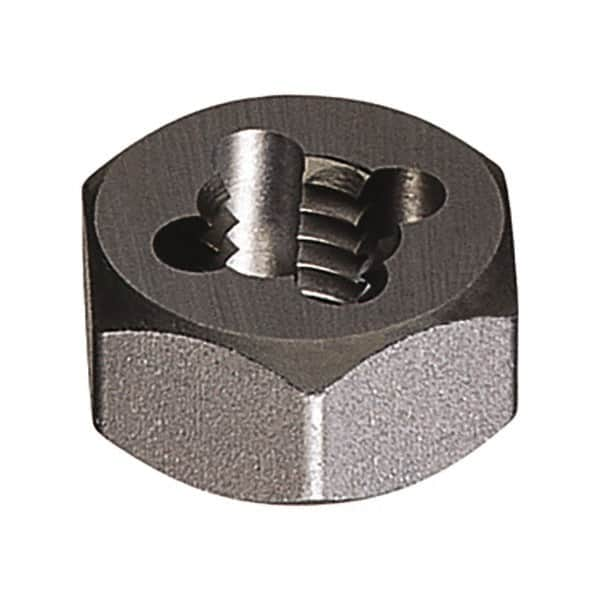 Vermont Tap & Die - 1/4-18 NPT, Right Hand, Rethreading Die - 5/8" Thick, Adjustable, Carbon Steel, Series 281 - Exact Industrial Supply