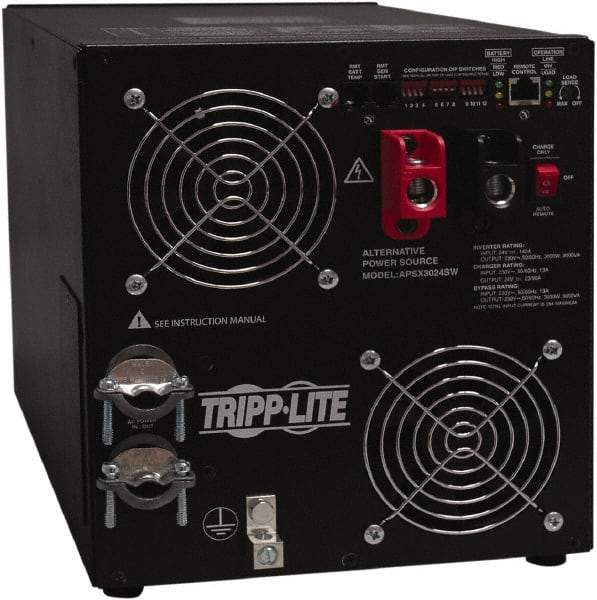 Tripp-Lite - Hardwire Connection, 24 VDC Input, 230 Output, 6,000 Peak Wattage, Surface Mount Power Inverter - 8.9" Wide x 10.08" Deep x 10-2/25" High, 3,000 Watt Continuous Output Power, Fan Cooled - Caliber Tooling