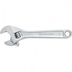 Crescent - 15/16" Jaw Capacity, 6" Standard Adjustable Wrench - Steel, Chrome Finish, 6" OAL - Caliber Tooling