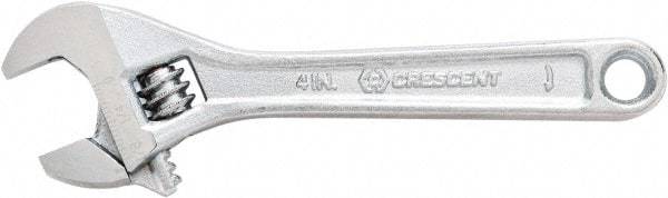 Crescent - 1-1/2" Jaw Capacity, 12" Standard Adjustable Wrench - Steel, Chrome Finish, 12" OAL - Caliber Tooling