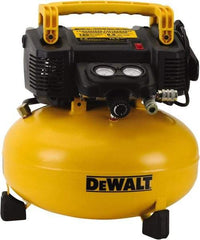 DeWALT - 0.9 hp, 2.6 SCFM at 90 psi, Pancake Compressor - 6 Gal Tank, 10 Amp, 165 psi, 120V (60 Hz) - Caliber Tooling