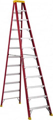 Louisville - 11 Steps, 12' High, Type IA Rating, Fiberglass Step Ladder - Caliber Tooling