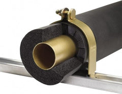 Klo-Shure - 2-1/8" Pipe, Zinc Plated Steel Strut Mount Insulation Coupling - Trivalent Zinc & Yellow - Caliber Tooling