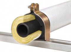 Klo-Shure - 3-1/8" Pipe, Zinc Plated Steel Strut Mount Insulation Coupling - Trivalent Zinc & Yellow - Caliber Tooling