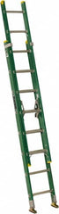 Louisville - 16' High, Type I Rating, Fiberglass Industrial Extension Ladder - Caliber Tooling