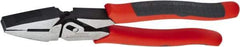 Crescent - 9-1/2" OAL, Linesman's Pliers - Serrated Jaw, Thermoplastic Handles - Caliber Tooling