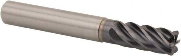 Kennametal - 12mm, 6 Flute, Single End, Solid Carbide, 3mm Corner Radius End Mill - 84mm OAL, 38° Helix, Right Hand Flute, 26mm LOC, Right Hand Cut, 36mm Extended Reach - Caliber Tooling