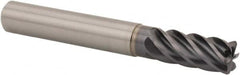 Kennametal - 12mm, 6 Flute, Single End, Solid Carbide, 0.5mm Corner Radius End Mill - 84mm OAL, 38° Helix, Right Hand Flute, 26mm LOC, Right Hand Cut, 36mm Extended Reach - Caliber Tooling