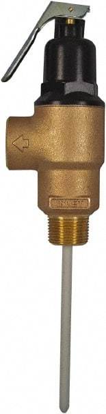 CASH ACME - 3/4" Inlet, 3/4" Outlet, MNPT x MNPT, ASME Safety Relief Valve - 150 Max psi, Bronze, 500000 BTUs - Caliber Tooling