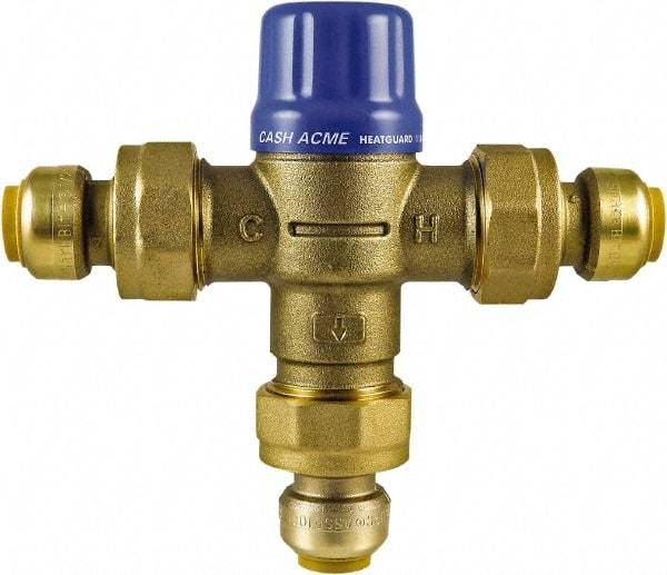 SharkBite - 1/2" Pipe, 145 Max psi, Brass Water Mixing Valve & Unit - 20 GPM Flow Rate, Push Fit End Connections - Caliber Tooling