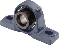 Tritan - 1-15/16" ID, 8.1102" OAL x 4.4488" OAH Pillow Block - 5,220 Lb Static Cap, 7,870 Lb Dyn Cap, 6.26" Btw Mnt Hole Ctrs, 2-1/4" Base-to-Ctr Ht, Cast Iron/Steel - Caliber Tooling