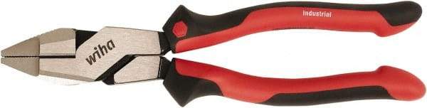 Wiha - 9-1/2" OAL, Side Cutting Linesman's Pliers - Soft Grip Handles - Caliber Tooling