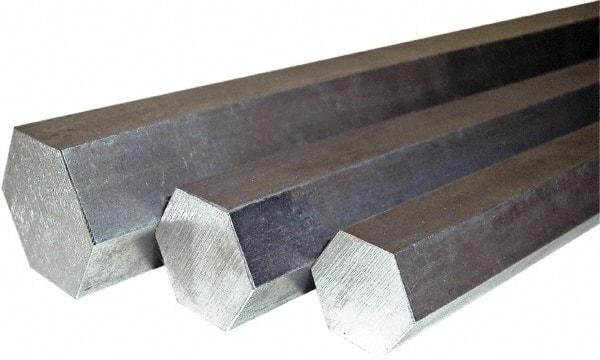 Value Collection - 3" Width Across Flats x 6' Long, Steel Hexagon Bar - Material Specification ASTM A108 - Caliber Tooling