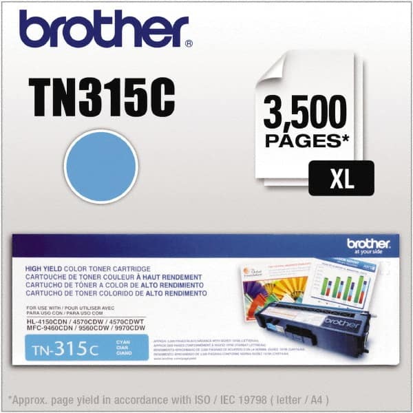 Brother - Cyan Toner Cartridge - Use with Brother HL-4150CDN, 4570CDW, 4570CDWT, MFC-9460CDN, 9560CDW, 9970CDW - Caliber Tooling