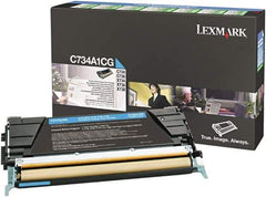 Lexmark - Cyan Toner Cartridge - Use with Lexmark C734, C736, X734, X738 - Caliber Tooling