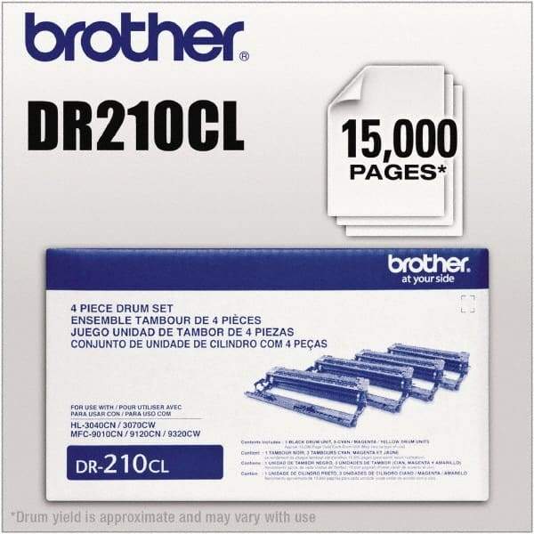 Brother - Cyan, Magenta, Yellow & Black Drum Unit - Use with Brother HL-3040CN, 3045CN, 3070CW, 3075CW, MFC-9010CN, 9120CN, 9125CN, 9320CW, 9325CW - Caliber Tooling