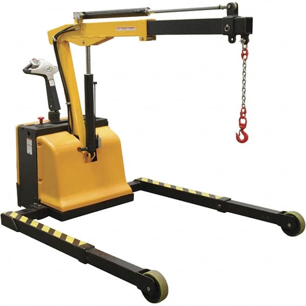 Vestil - 2,500 Lb Load Capacity, Steel Electric Floor Crane - 8' 5/64" Span - Caliber Tooling