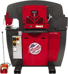 Edwards Manufacturing - 11" Throat Depth, 100 Ton Punch Pressure, 1-1/16" in 1" Punch Capacity Ironworker - 3 Phase, 230 Volts - Caliber Tooling