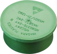 Caplugs - 0.48" ID, Round Head, Static Dissipative Cap - 0.74" OD, 1/2" Long, Low-Density Polyethylene, Black - Caliber Tooling