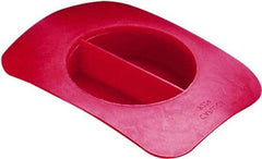 Caplugs - 2.55" ID, Round Head with Rectangular Flange Flange Plug - 3/4" Long, Low-Density Polyethylene, Red - Caliber Tooling