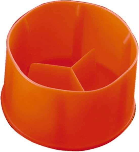 Caplugs - 1.58" ID, Round Head Connector Cap - 1-1/16" Long, Low-Density Polyethylene, Orange - Caliber Tooling