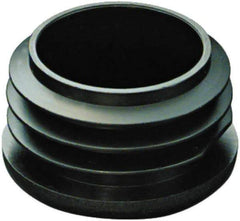 Caplugs - Round Finishing Plug for 7 to 10 Gauge Panels, for 2-3/4" Tube Diam - 2-3/4" OD, 0.84" Deep, Low-Density Polyethylene, Black - Caliber Tooling