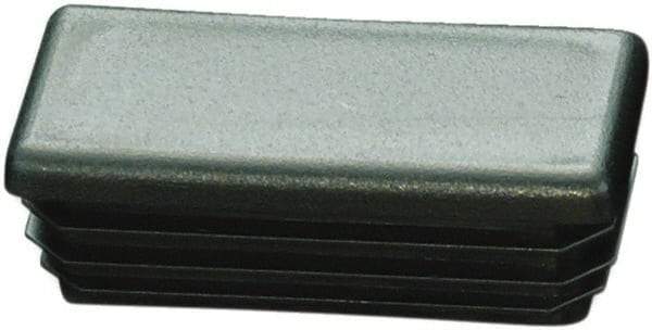 Caplugs - Rectangular Finishing Plug for 14 to 20 Gauge Panels, - 1/2" Deep, Low-Density Polyethylene, Black - Caliber Tooling