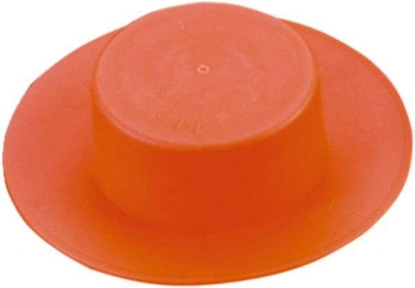 Caplugs - 2.1" ID, Round Head Flange Plug - 3/4" Long, Low-Density Polyethylene, Orange - Caliber Tooling