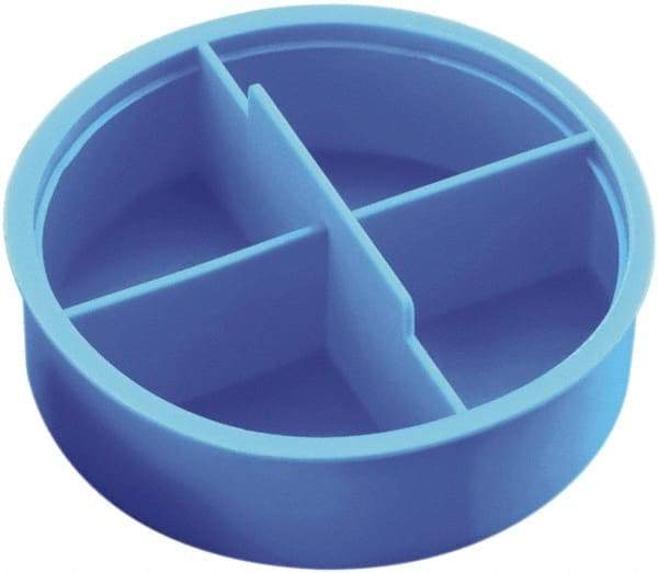 Caplugs - 3.45" ID, Round Head Tube Plug - 3.63" OD, 1" Long, Low-Density Polyethylene, Blue - Caliber Tooling