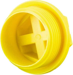 Caplugs - Hex Head with Slot, Threaded Plug - 40.39mm OD, Nylon, Yellow - Caliber Tooling