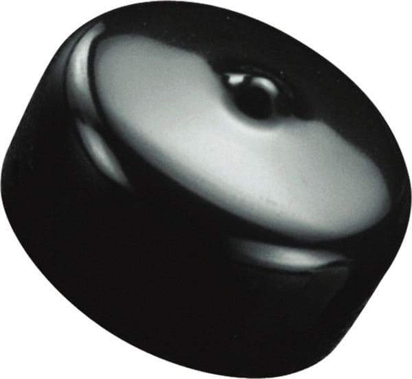 Caplugs - Flexible, Round Head Masking Cap - 9.45" OD, 1-3/4" Long, Vinyl, Black - Caliber Tooling