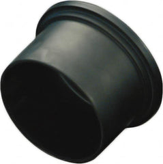 Caplugs - 2.221" ID, Conductive, Round Head Plug - 2.39" OD, 35/64" Long, Polyethylene Copolymer, Black - Caliber Tooling