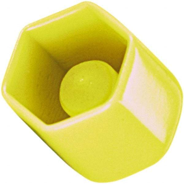 Caplugs - Hex Head Cap - 1" Long, Vinyl, Yellow - Caliber Tooling